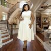 Amani Ivory Grace Midi Dress