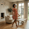 91 Savanna Mosaic Midi Dress