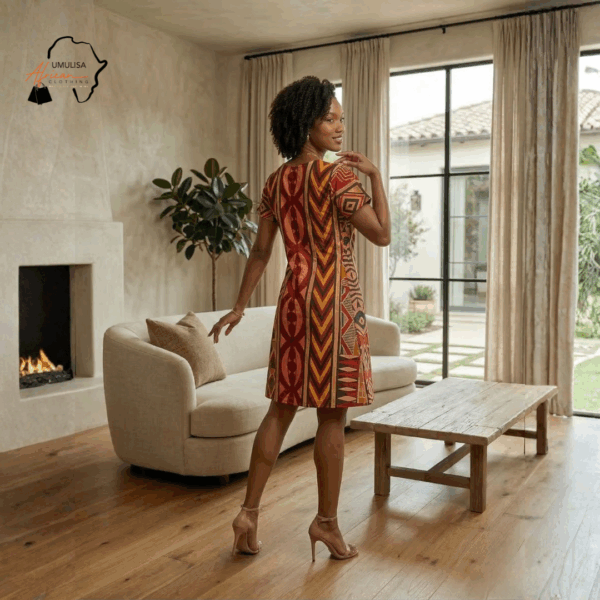 95 Savanna Mosaic Midi Dress