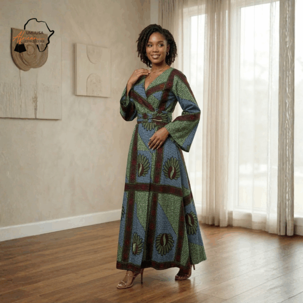 Zuri Emerald Heritage Maxi Dress