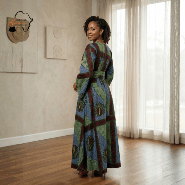 Zuri Emerald Heritage Maxi Dress