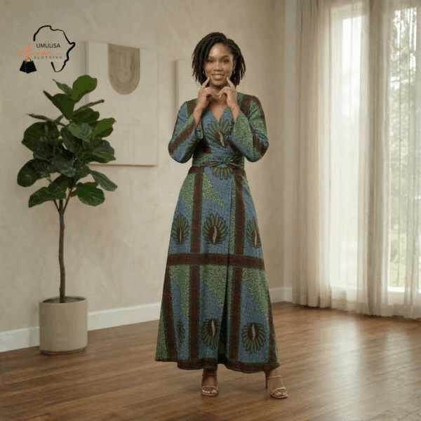 Zuri Emerald Heritage Maxi Dress