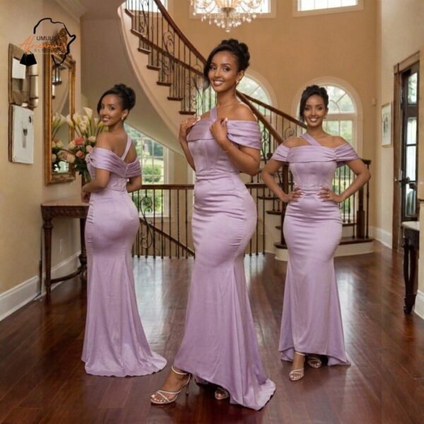 Amara Lavender Grace Gown – Elegant Off-Shoulder Evening Dress
