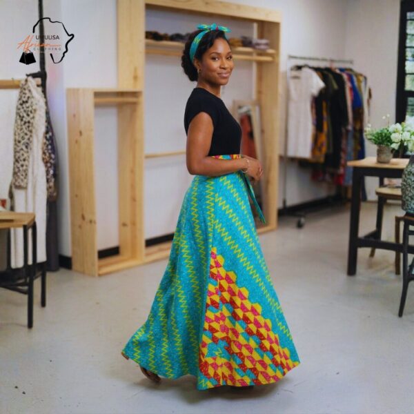 Zuri Vibrance Wrap Maxi Skirt Set