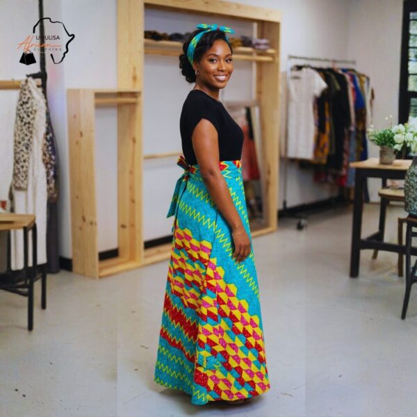 Zuri Vibrance Wrap Maxi Skirt Set