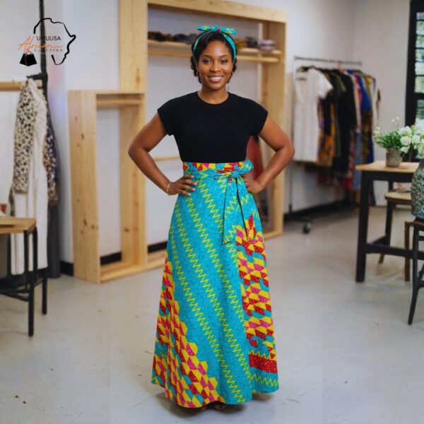 Zuri Vibrance Wrap Maxi Skirt Set