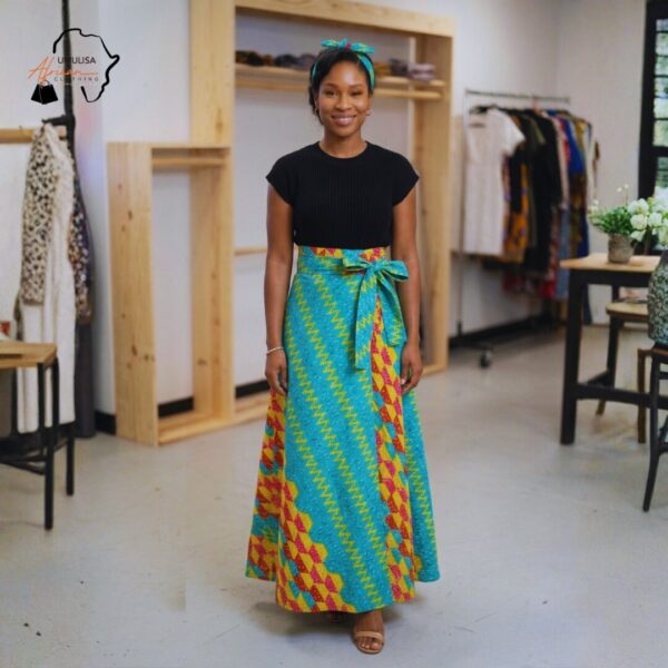 Zuri Vibrance Wrap Maxi Skirt Set