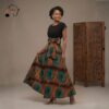 245 Amani Earth Spiral Wrap Maxi Skirt Set