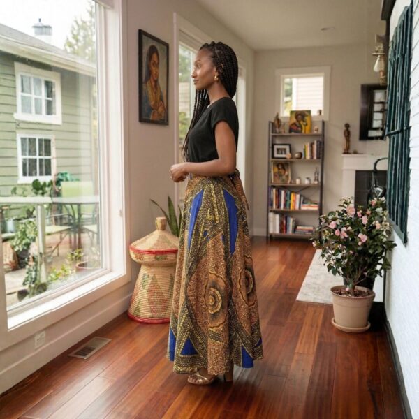 Zuri Heritage Wrap Maxi Skirt Set