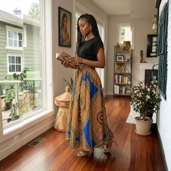 Zuri Heritage Wrap Maxi Skirt Set