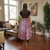 Nalia Red, Blue & Ivory African Midi Skirt