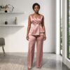 Zuri Multi-Color Satin Pants Set