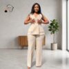 Zuri Multi-Color Satin Pants Set