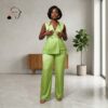 Zuri Multi-Color Satin Pants Set