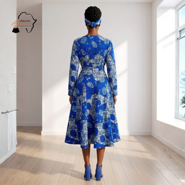 127 Zawadi Multi-Color African Midi Dress