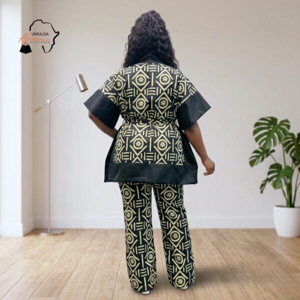 Amani Black & Gold African Two-Piece Set