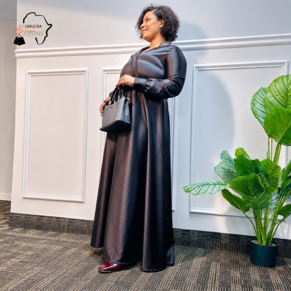 Thabisa Multi-Color African Satin Maxi Dress