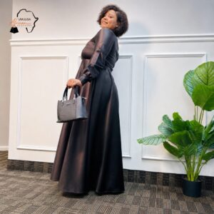 31 Thabisa Multi-Color African Satin Maxi Dress