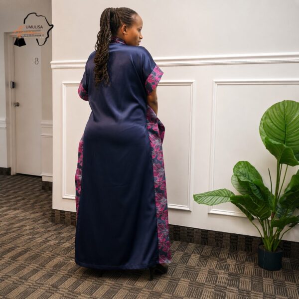 34 Adona Navy Blue African Maxi Kaftan Dress