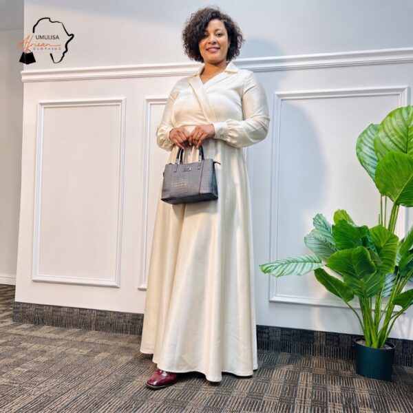 Thabisa Multi-Color African Satin Maxi Dress