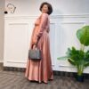 Thabisa Multi-Color African Satin Maxi Dress