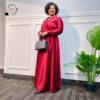 Thabisa Multi-Color African Satin Maxi Dress