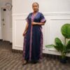 59 Adona Navy Blue African Maxi Kaftan Dress