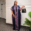 62 Adona Navy Blue African Maxi Kaftan Dress