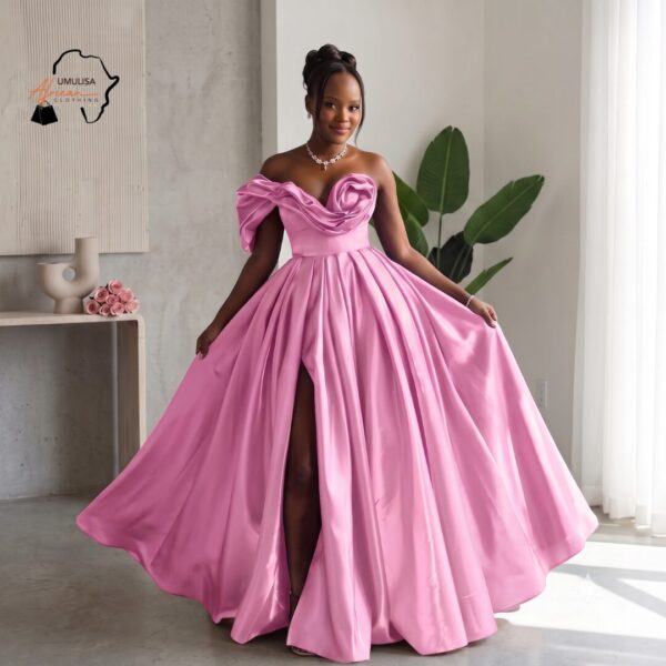 Malkia Off White African Ball Gown