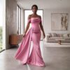 Nia Blush Pink African Evening Gown