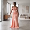 Nia Blush Pink African Evening Gown