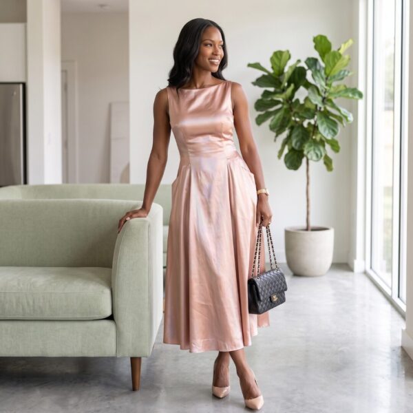 Imani Crimson Red African Midi Dress