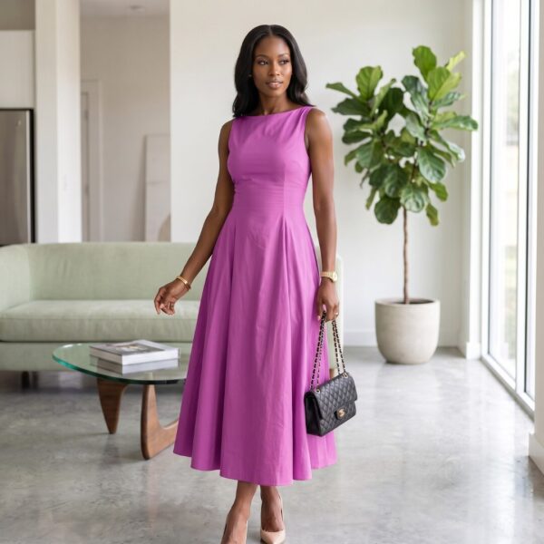 Imani Crimson Red African Midi Dress