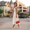 Zawadi Off White African Midi Dress