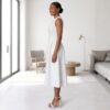 Zawadi Off White African Midi Dress