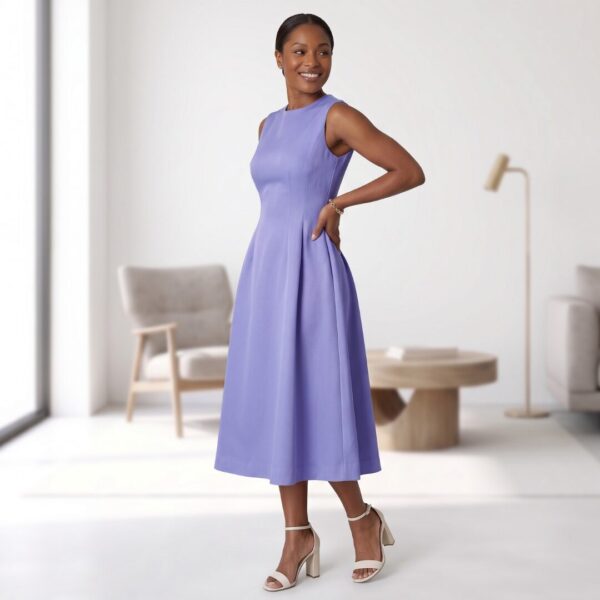 Zawadi Off White African Midi Dress