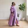 Amani Lavender & Plum African Maxi Kaftan Dress