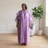 Amani Lavender & Plum African Maxi Kaftan Dress