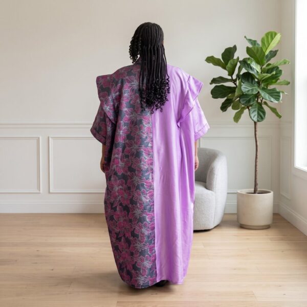 Amani Lavender & Plum African Maxi Kaftan Dress