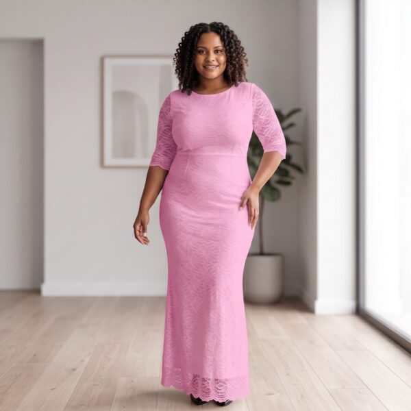 69 Ayo Chartreuse Yellow African Lace Maxi Dress