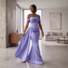 Nia Blush Pink African Evening Gown