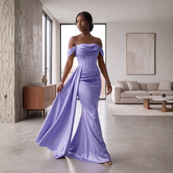 Nia Blush Pink African Evening Gown