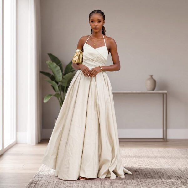 Kamaria Crimson Red African Ball Gown