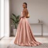 Kamaria Crimson Red African Ball Gown