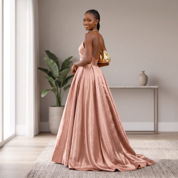 Kamaria Crimson Red African Ball Gown