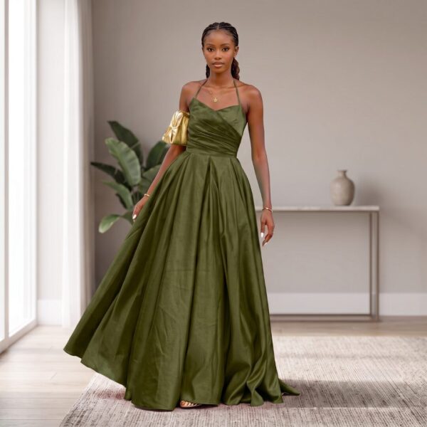 Kamaria Crimson Red African Ball Gown