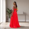 Kamaria Crimson Red African Ball Gown