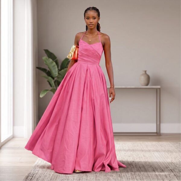 Kamaria Crimson Red African Ball Gown