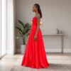 Kamaria Crimson Red African Ball Gown