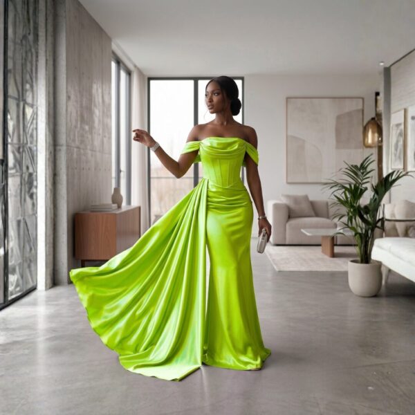 Nia Blush Pink African Evening Gown